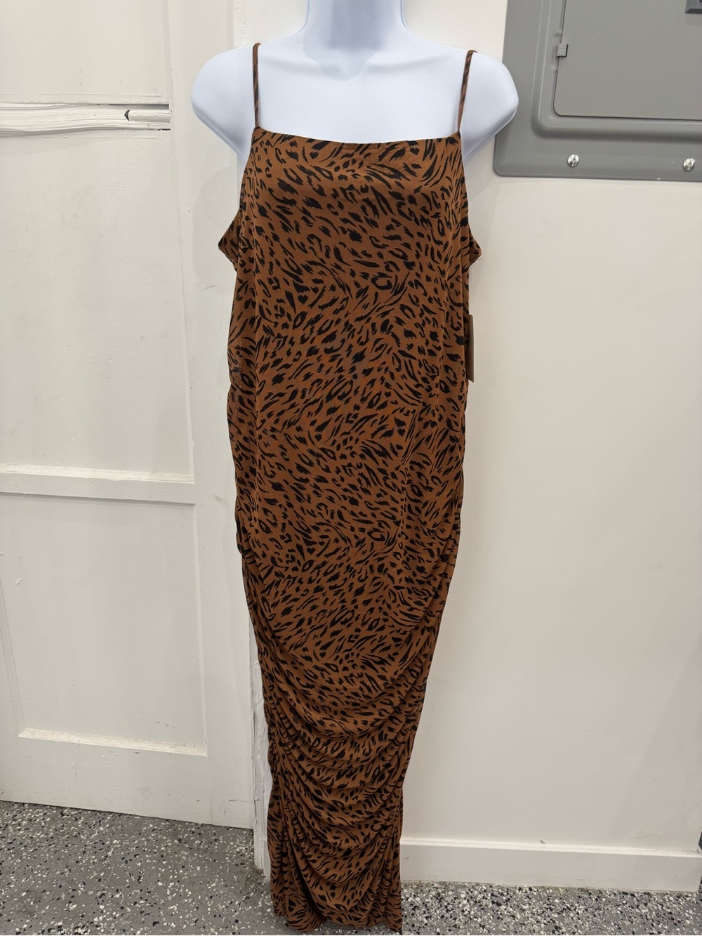 a new day Brown Animal-Print Maxi Slip Dress
